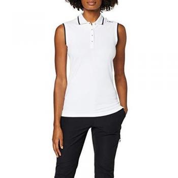 CMP Ladies' Short Sleeve Polo Shirt 39d8386 Extra Small Bianco