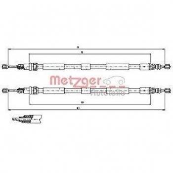 Metzger Handbremsseil Renault Espace