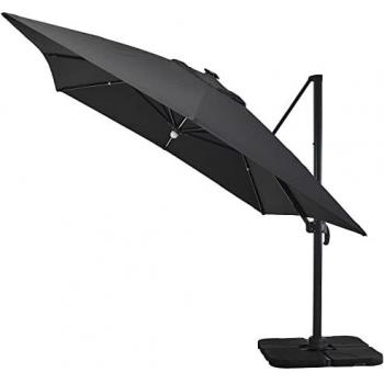 Parasol Aluminium 3x4m LED Rotatif – Anthracite – Série ROME