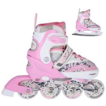 Patines NILS EXTREME Rosa Talla M (39-42) 2 en 1