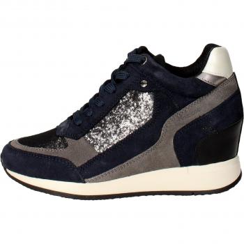Geox D540QA Scarpe Donna Blu Nero Camoscio 41