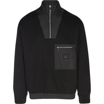 Felpa Con Mezza Zip Armani Exchange Nera L