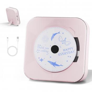 Wiederaufladbare, tragbare CD‑Player-Hülle 2000 mAh – ROSA
