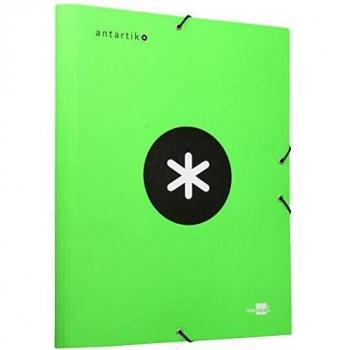 Carpeta Antartik Verde A4 3 Solapas