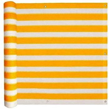 Schermo da Balcone HDPE 75x400 cm Giallo e Bianco