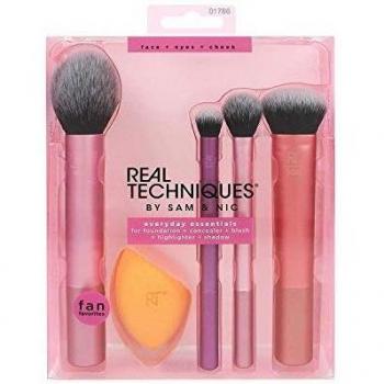 Real Techniques Everyday Essentials Make-up-Pinsel, Komplettset für das Gesicht