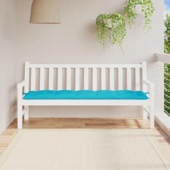 Coussin de Meuble de Jardin d'Extérieur Turquoise 180x50x7 cm Tissu Oxford