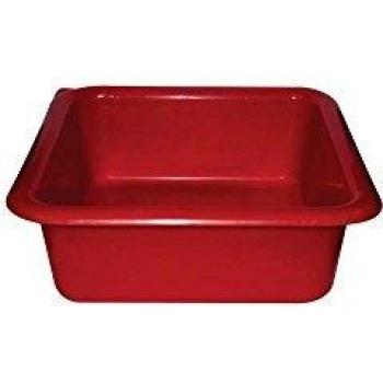 Cuvette carrée 24 cm, 3l Rouge Aluminium et Plastique