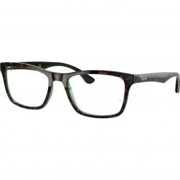 Ray-Ban RX5279 5974 | Occhiali da Vista Graduati | Prova Online | Unisex | Plastica | Misura M | Rettangolari | Verde, Marrone, Trasparente, Havana