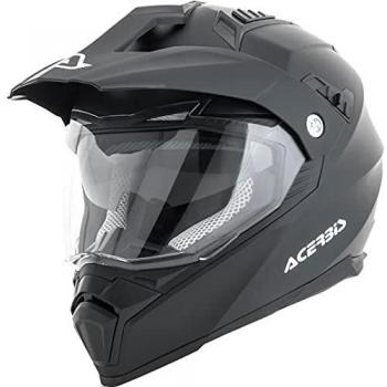 Casco Acerbis Flip 22.06 Negro Sólido y Vistoso