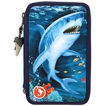 Estuche con LED y 3 Cremalleras, lápices de Lyra, Dino World, dimensiones 20 x 13 x 7,5 cm