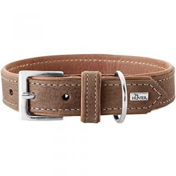 DOG SPORT HUNTER Halsband Porto S‑M (50 cm) mit Tabak/Cognac‑Design