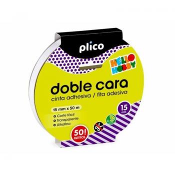 Fita Plico Adesiva Dupla Face 15mm 50m