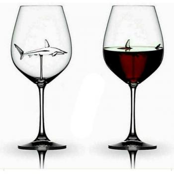 Shark Crystal Wine Glass