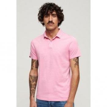 Superdry Polo Manica Corta Studio Jersey Rosa S