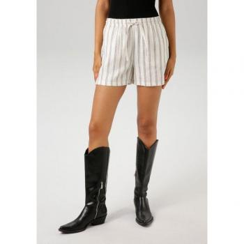 Aniston CASUAL Shorts mit Glitzerfäden verzierte Streifen (schwarz)