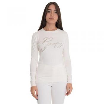 Viscosa Guess Jersey con Strass L (Blanco)