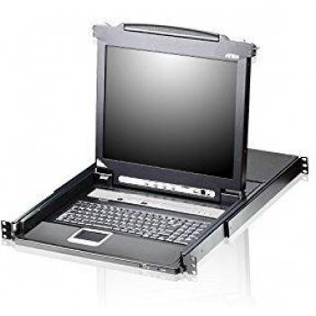 Aten CL5708M 1U KVM-Switch Schwarz, Tastatur/Video/Maus