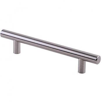 EMUCA 9156351 Maniglia Per Mobile, Diametro 12 Mm, Interasse 256 Mm, Nichel Satinato