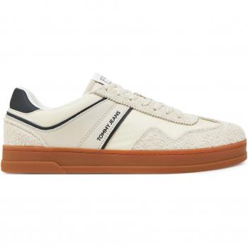 Tommy Jeans Greenwich Mix Media Sneaker EM0EM01606 Beige für Männer