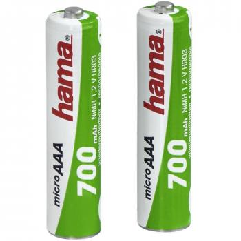 Hama NiMH Akkus 2 Stück AAA 700 mAh