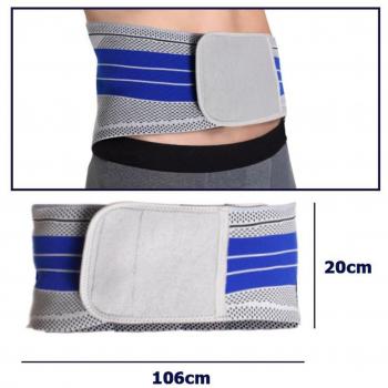 Tutore lombare flessibile a strappo, fascia posturale – tonalità blu