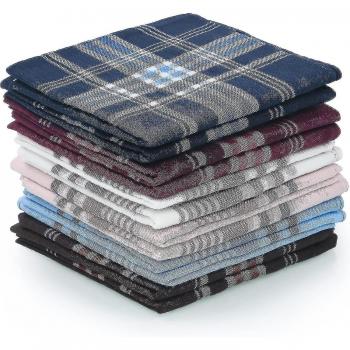 Mouchoirs en coton pour hommes, 12 mouchoirs blancs