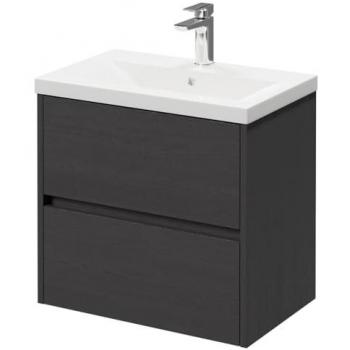 600mm Graphite Grey Vanity Unit with 2 Drawers by Wholesale Domestic