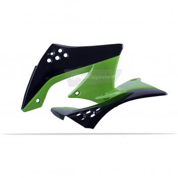 Ouïes de radiateur noir/vert pour Kawasaki KX450F