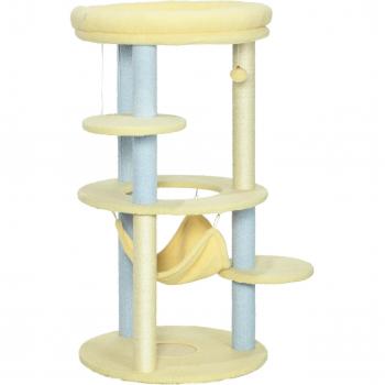 PawHut Arranhador de Gato com Rede e Poste de Sisal
