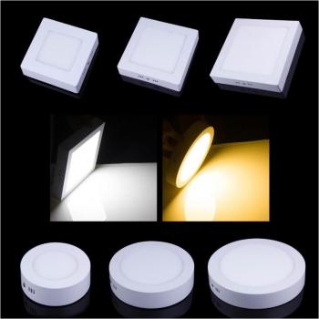 Faretto Pannello Soffitto LED 12W Luce Fredda Quadrato Tondo