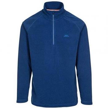 Trespass Men's KEYNOTE Warm and Half Zip Microfleece 140gsm, Dark Navy, S