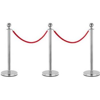 Barrières de guidage Deluxe avec cordes rouges