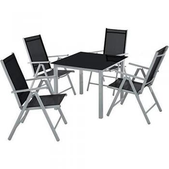 TecTake Mobili da Giardino Alluminio 4+1