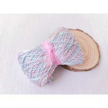 100% Cotton Soft Rainbow Tie-Dye Yarn No. 3 for Hairpins and Bags 50g