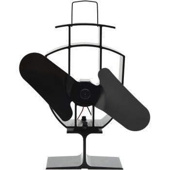 VidaXL Eco-Friendly Black Heat Stove Fan