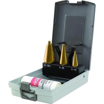 KS Tools HSS TiN Blechschälbohrer-Set, 4-teilig in Kunststoffkassette
