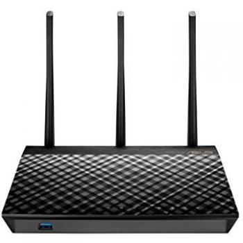 ASUS RT-AC66U router inalámbrico Gigabit Ethernet Doble banda (2,4 GHz / 5 GHz) Negro