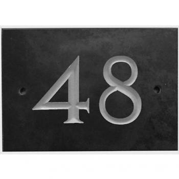 House Number 48 Slate Plate – Charcoal