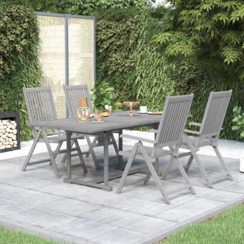 Set Tavolo e Sedie Giardino 5 pz in Legno Massello di Acacia