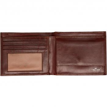 Golden Crest Brown Leather Cardholder – RFID Guarded