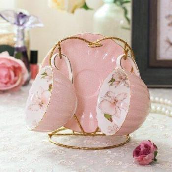 Taza de Café de Hueso de China con Plato