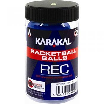 Tennisball Caracal Bleu Squash – Caoutchouc Flexible, Duo