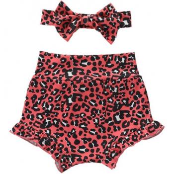 Toddler Floral Print High Waist Shorts