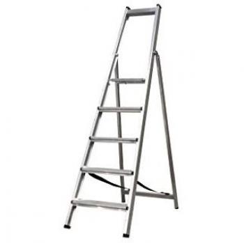 Escalera Reforzada de Aluminio 5 Peldaños