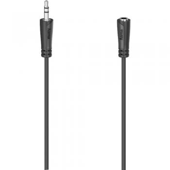 Hama Prolunga Jack Audio 3.5 mm 5 m Nero