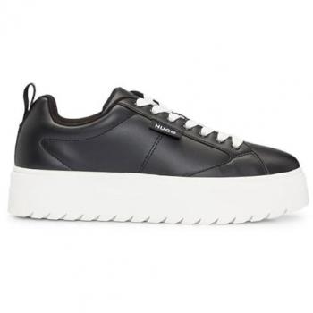 Hugo Lyssa Tennis Femme Cuir Noir