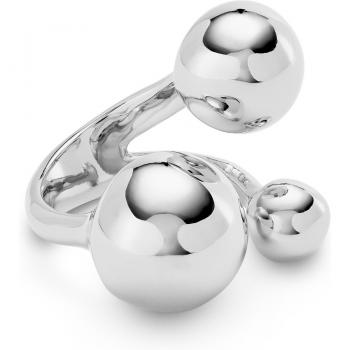 Bague à trois billes en argent plaqué