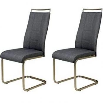 HELA Freischwinger Amber, 2 Stück, Webstoff grau