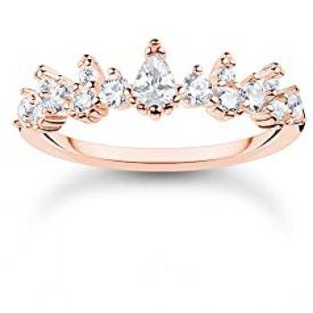 Rose Gold Plated Ice Crystal Women's Ring